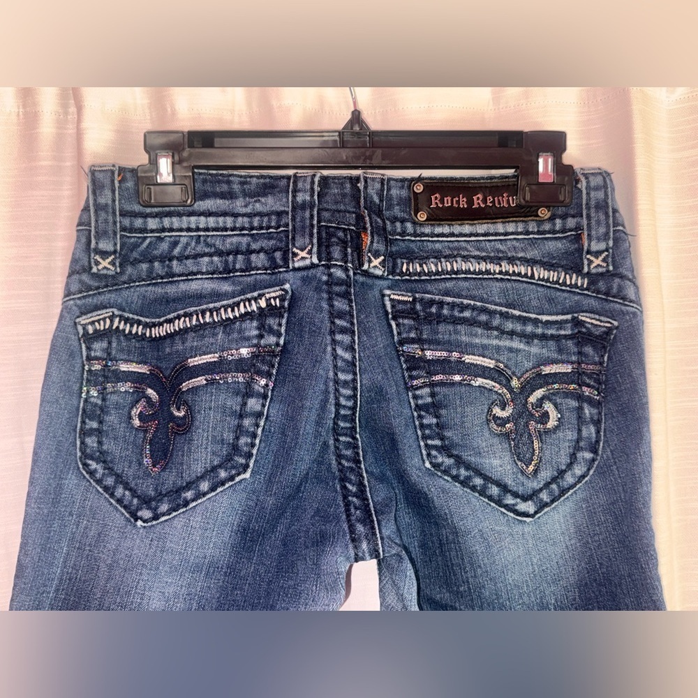 Rock Revival Amy Boot Jeans Embellished Distressed